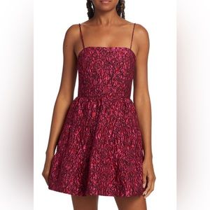 NWT Alice + Olivia Pink Jacquard Party Dress